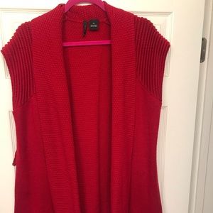 Red vest cardigan sweater Sz Xl new Directions